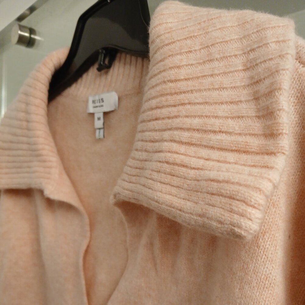 REISS rylee wool & cashmere collar sweater - Picture 3 of 9